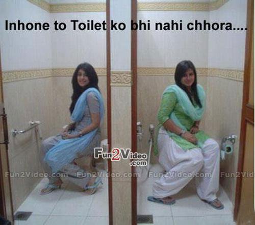 Индийскую девушку поймали в туалете