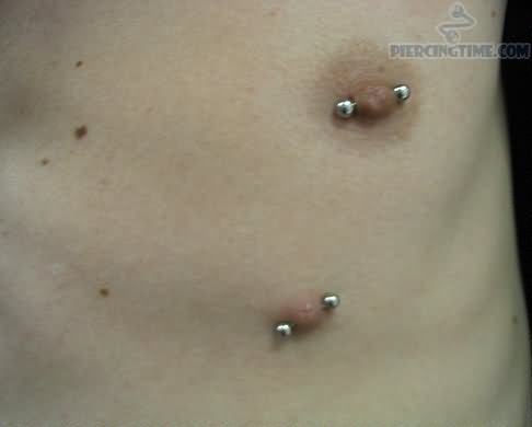 Pierced nipple chain