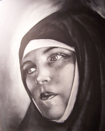 Nun Portrait Tattoo by Darrin White