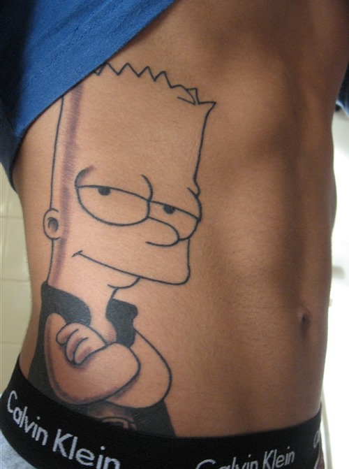 28 Wonderful Cartoon Tattoo Images, Pictures And Designs