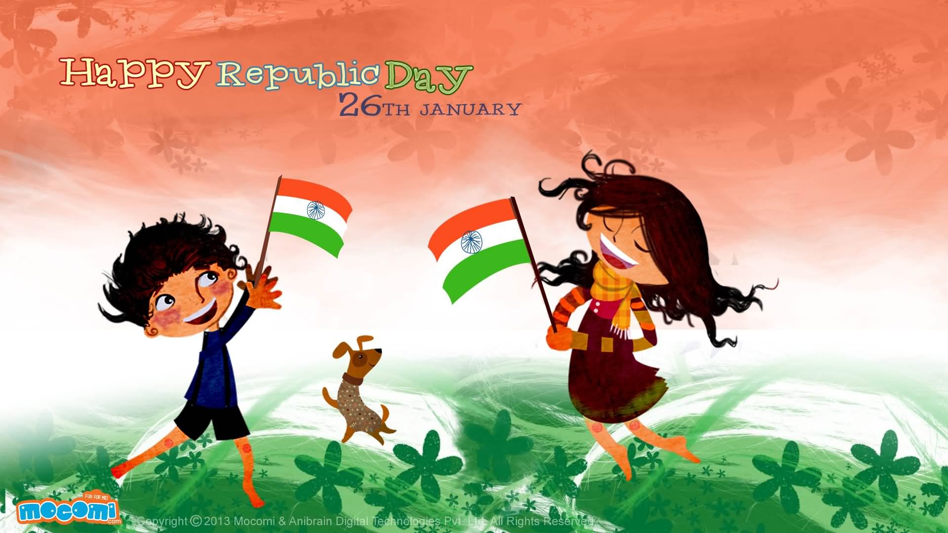 Happy Republic Day 26th January Kids Hd Wallpaper