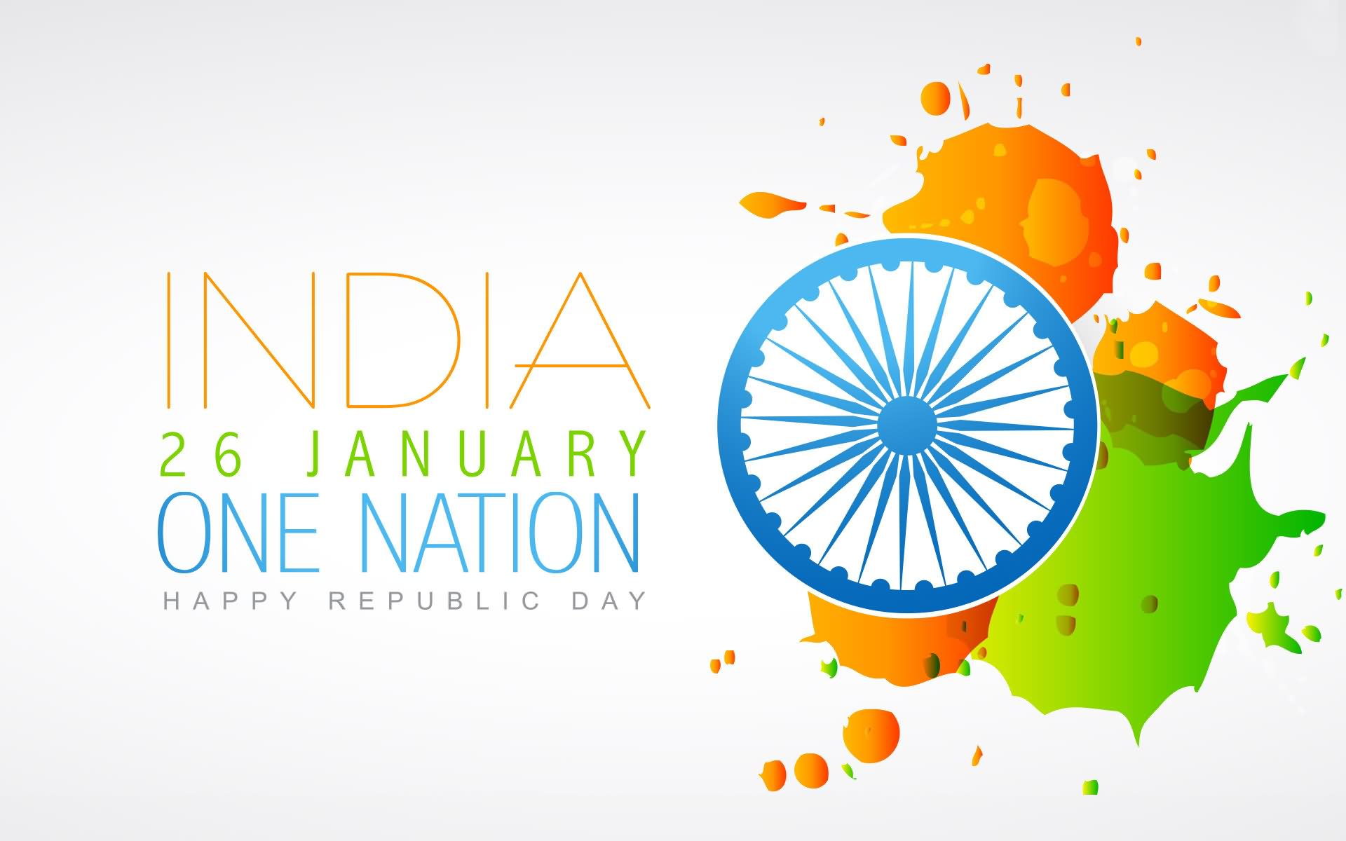 India One Nation Happy Republic Day Wallpaper