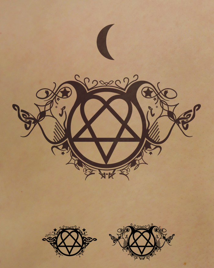 Nice Heartagram Tattoo Design Idea by Fatalysm