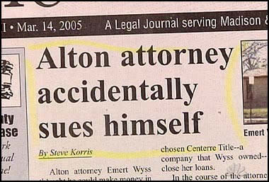 Accidentally Sues Himself Funny News