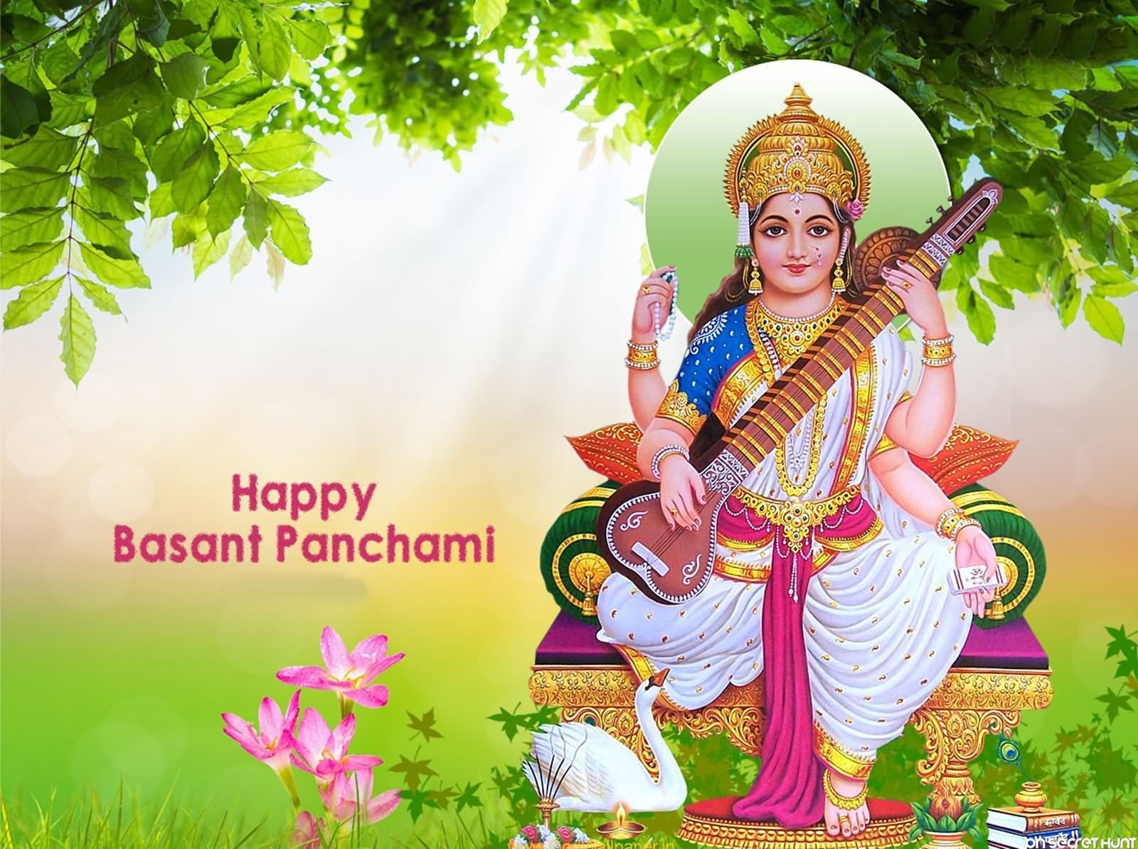 Happy Basant Panchami  Wishes Goddess Saraswati