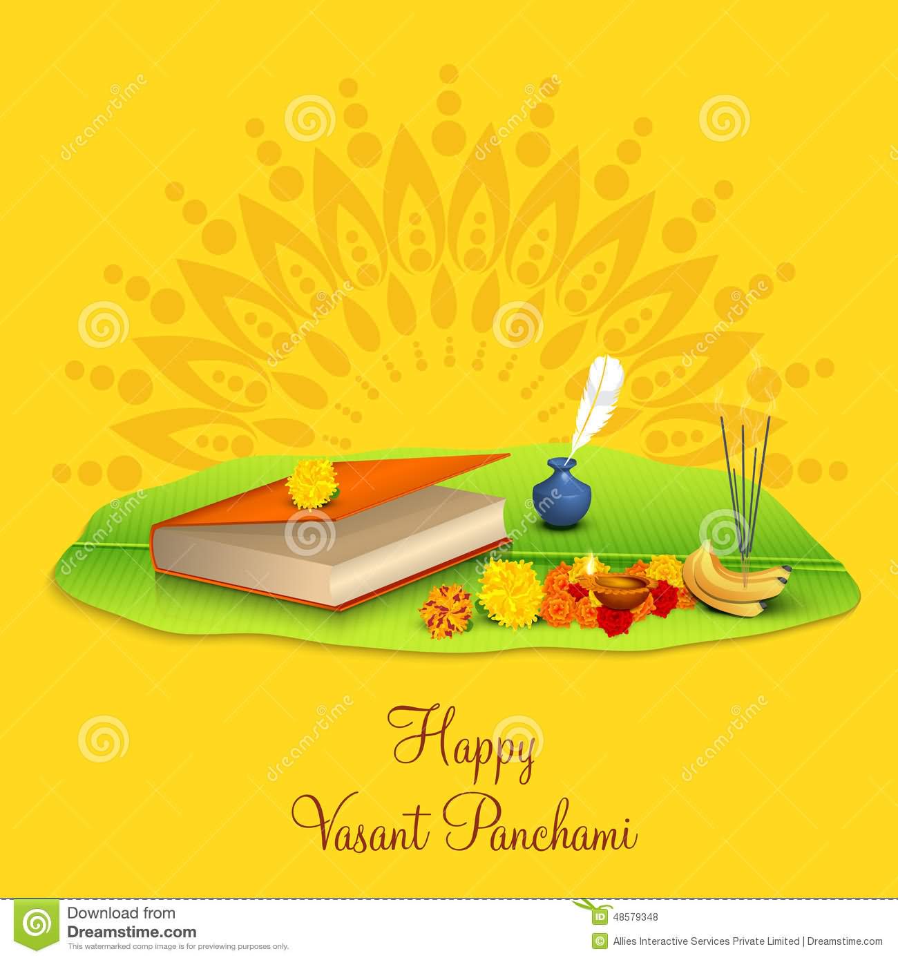 Happy Vasant Panchami Greeting Card