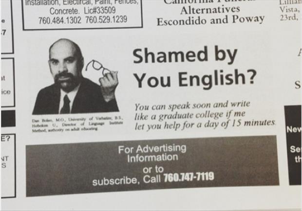 Shamed By You English Funny News