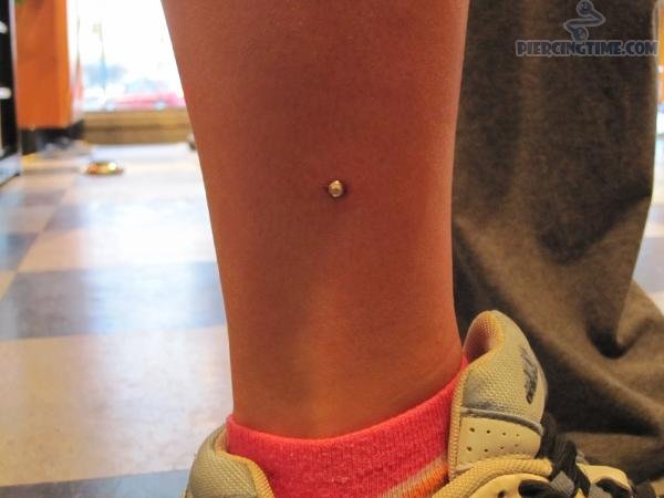 Single Dermal Ankle Piercing