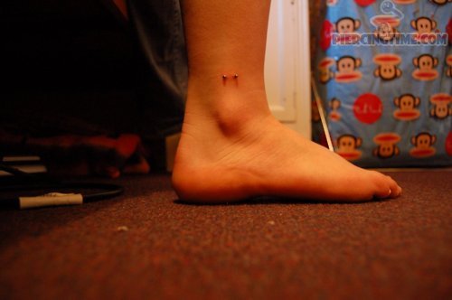 Small Barbell Ankle Piercing Picture