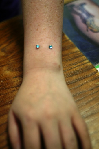 Surface Blue Gems Arm Piercing