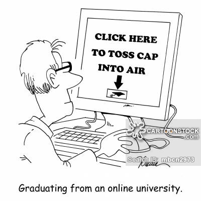 Click Here To Toss Cap Into Air Funny Online Cartoon