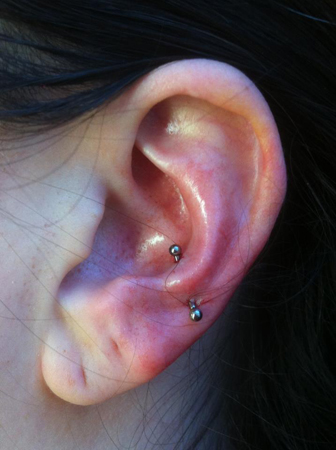 Nice Silver Barbell Anti Tragus Piercing Picture