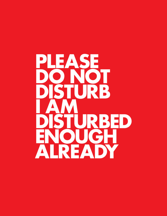 Please Do Not Disturb I Am Disturbed Enough Already