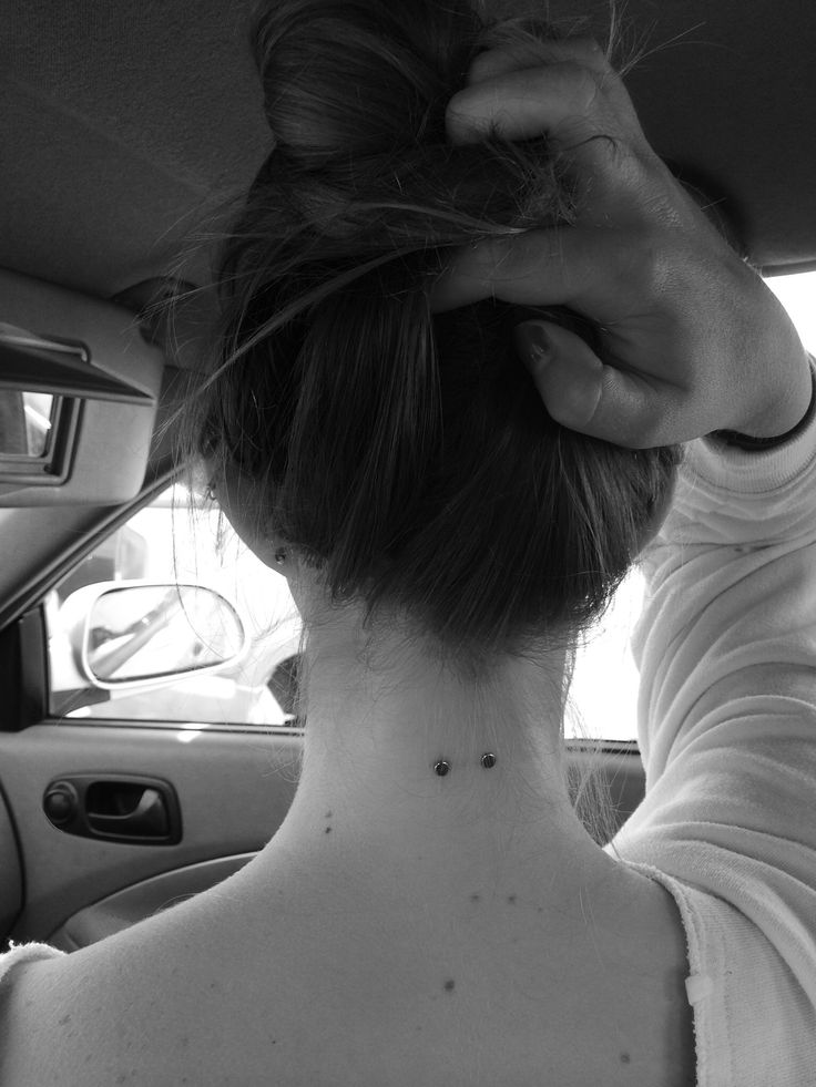 Small Barbell Nape Piercing