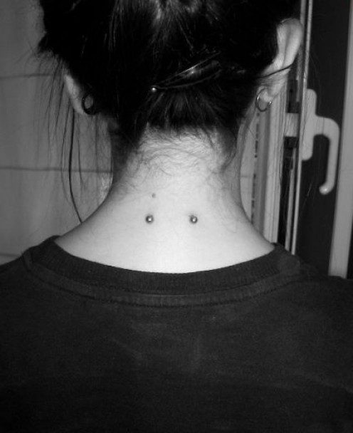 Surface Nape Piercing For Young Girls