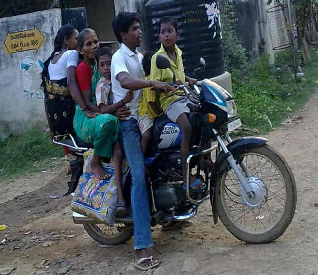 Read Complete Bike Overloading Funny Indian Family