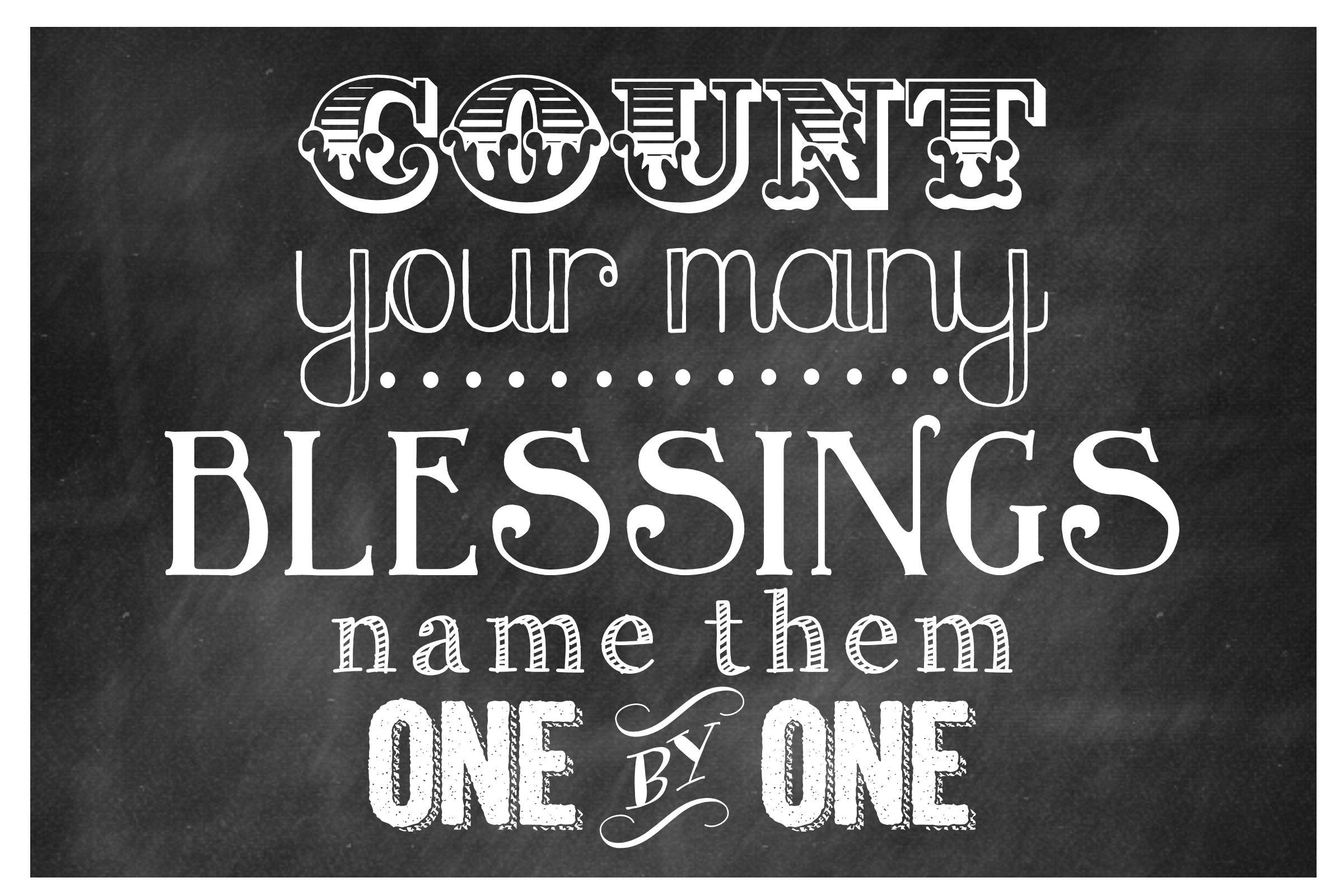 Count Your Many Blessings Name Them One By One