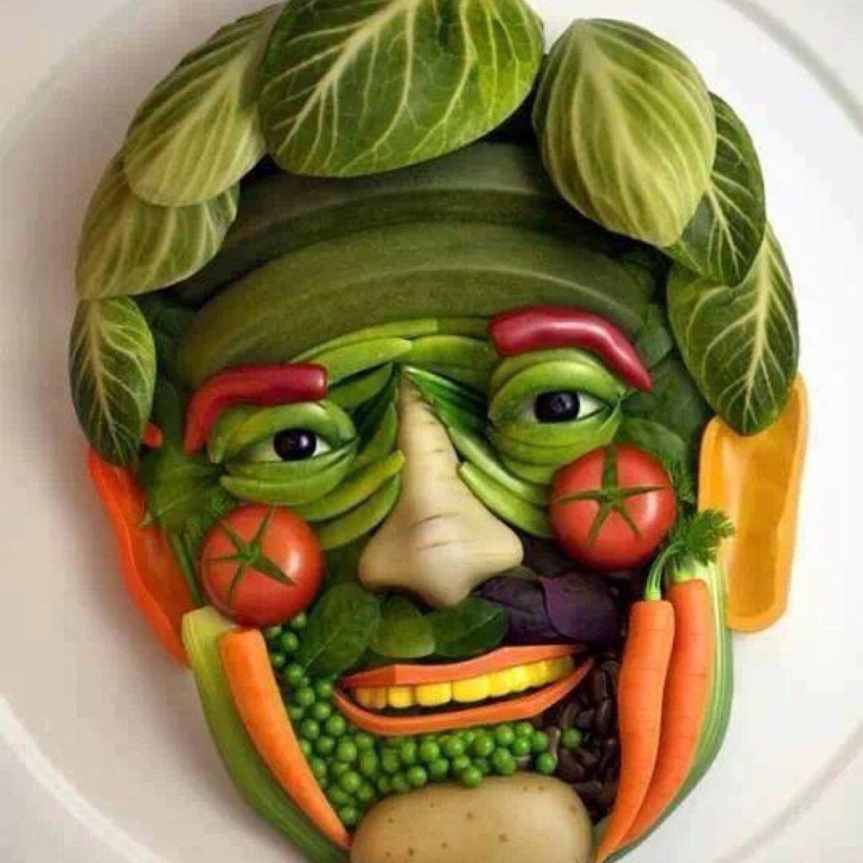 Amazing Vegetables Face Funny Picture