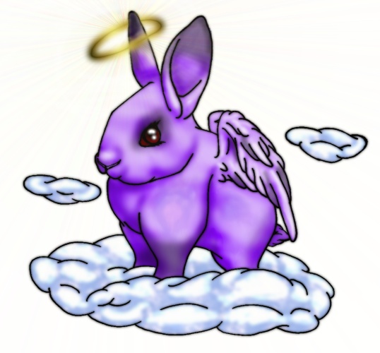 Purple Rabbit With Wings Tattoo Design By Pirate Jade Rose