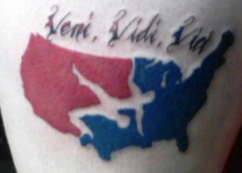 Veni Vidi Vid - USA Wrestling Logo Tattoo Design