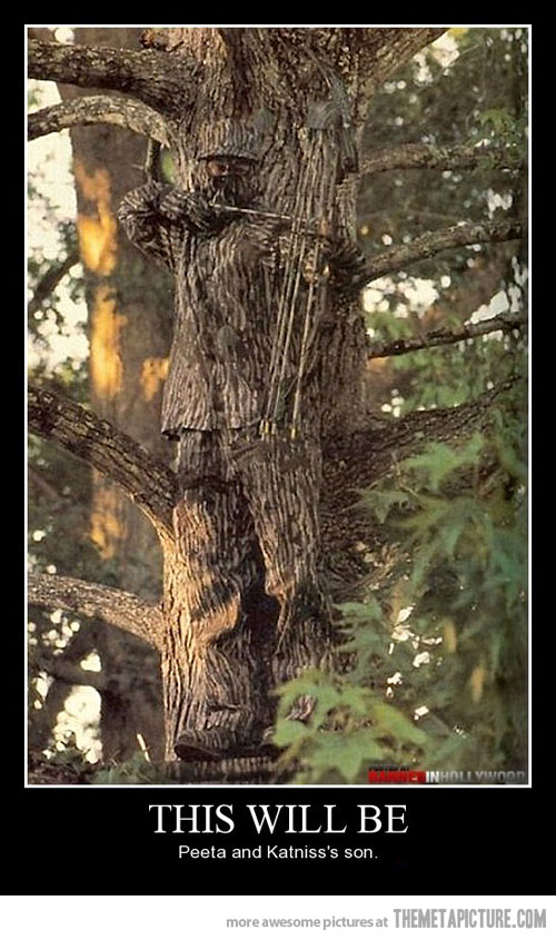 Funny Camouflage Tree Man Poster