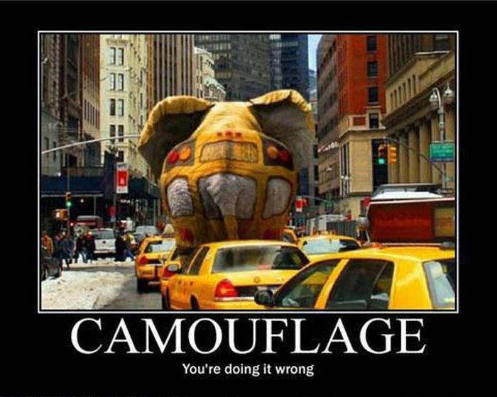 Funny Camouflage You Are Doing It Wrong Poster