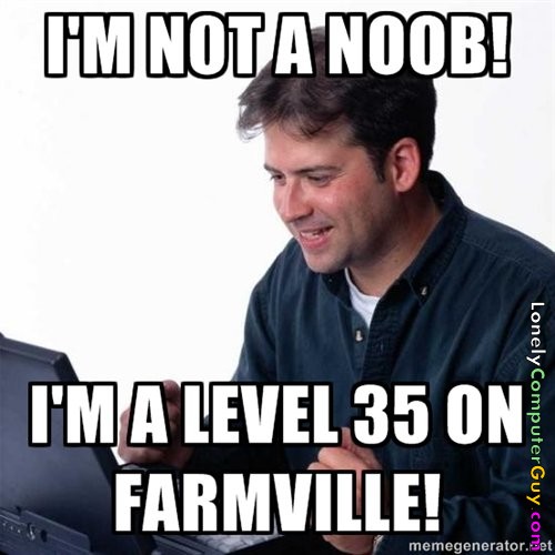 I Am Not A Noob Funny Man Meme Image