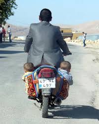 Balancing Bike With Kid Funny Transportation Picture