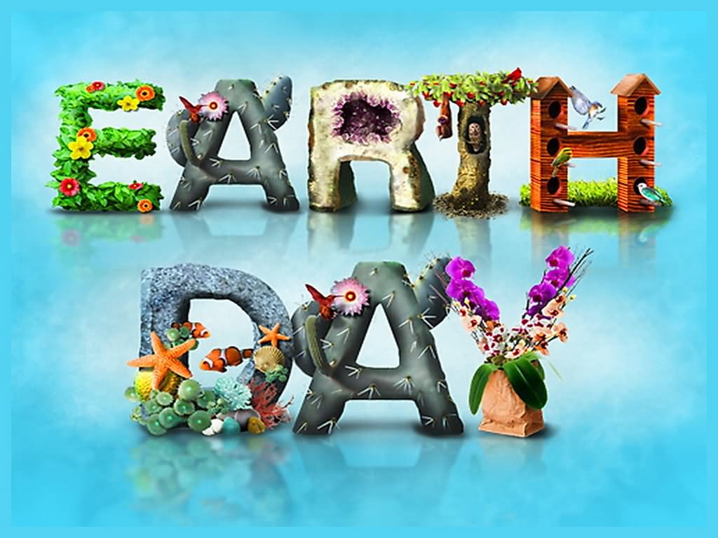 Earth Day Beautiful Text Picture