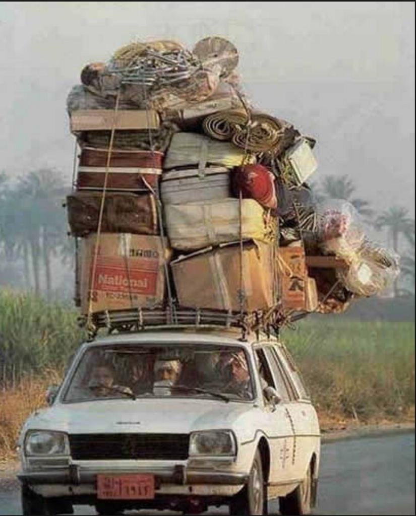 Funny Overloaded Car Transportation Image