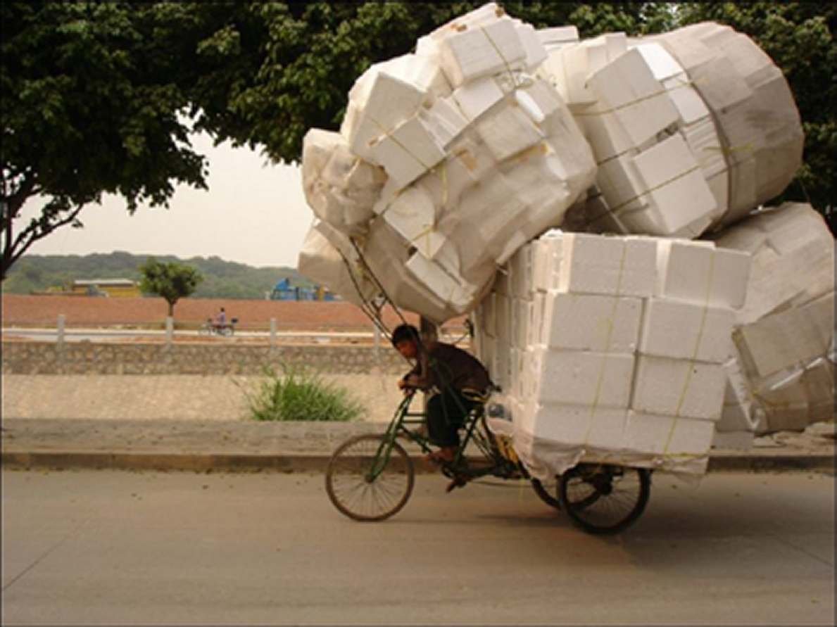 Funny Overloaded Tricycle Image