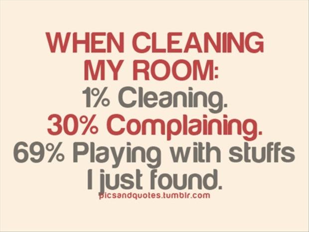 Funny True When Cleaning My Room Image