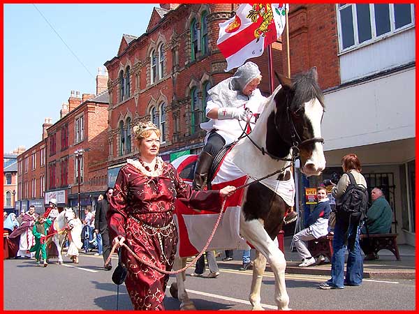 Old Lady Horse Riding Saint George's Day Parade