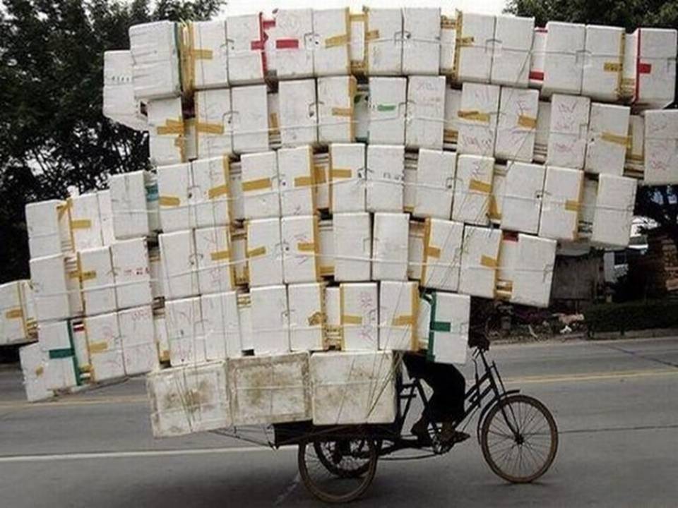 Overloaded Tricycle Funny Transportation Picture