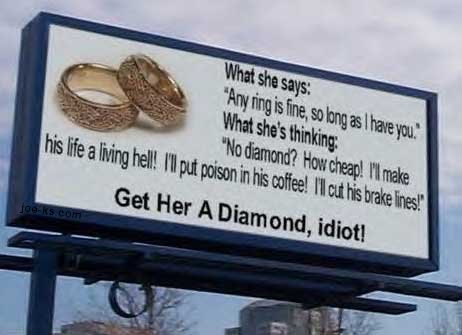 Get Her A Diamond Idiot Funny Advertisement Image