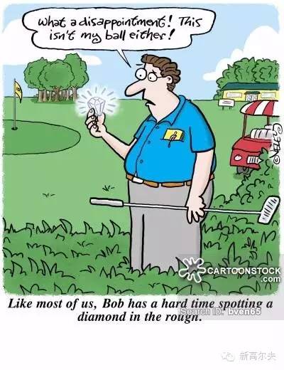 Golfer Cartoon Found Diamond Funny Picture