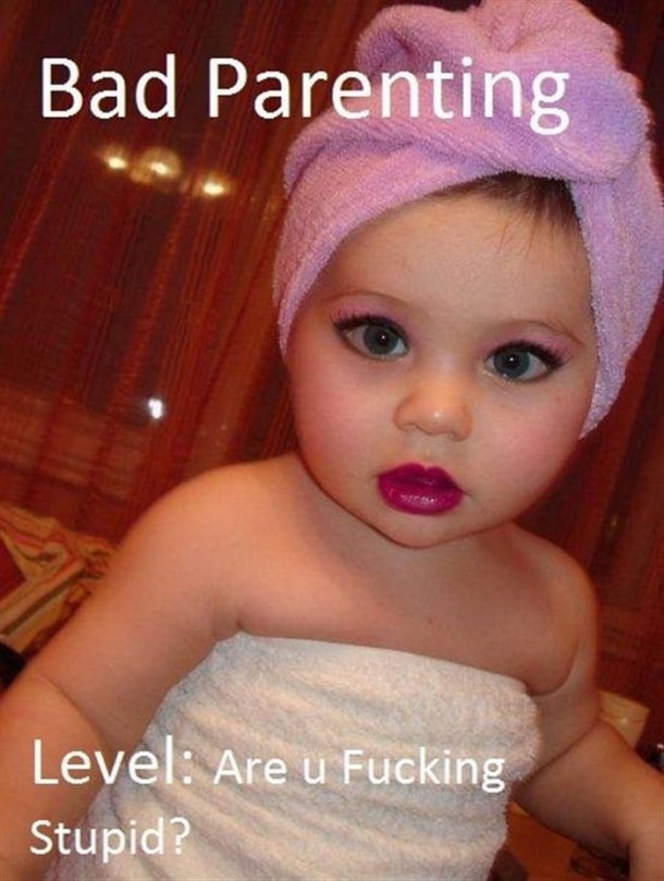 Bad Parenting Funny Baby Girl Image