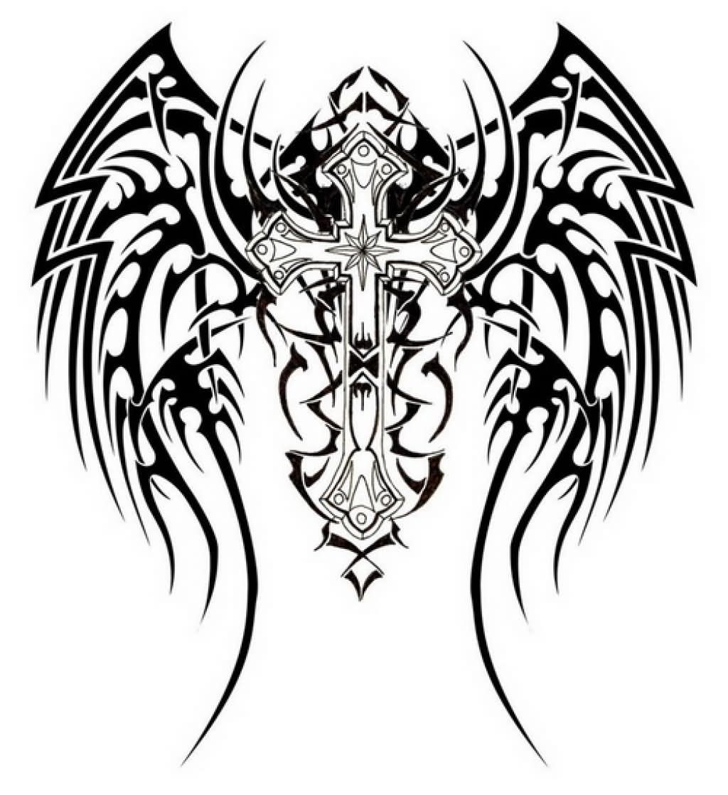 31+ Black Cross Tribal Tattoo Designs Images