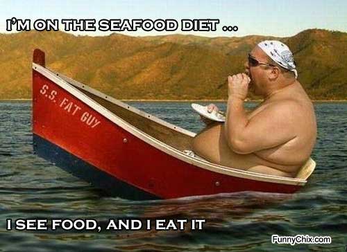 I Am On The Seafood Diet I See Food And I Eat It Funny Miscellaneous Image