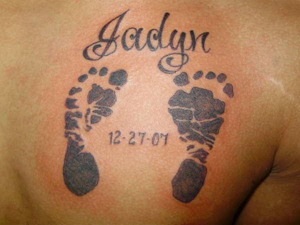 Jadyn - Memorial Footprints Tattoo Design