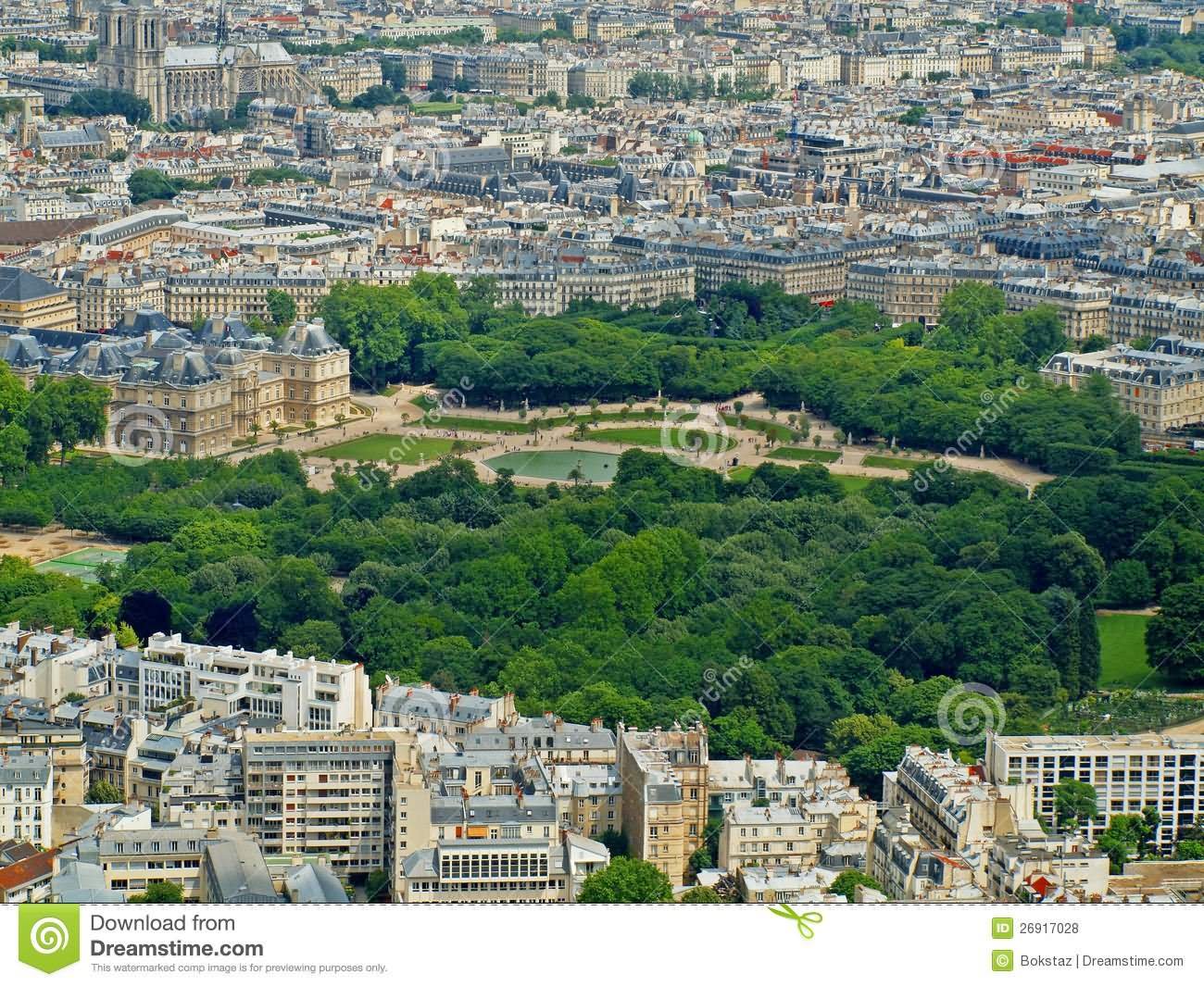 Air View of Jardin du Luxembourg