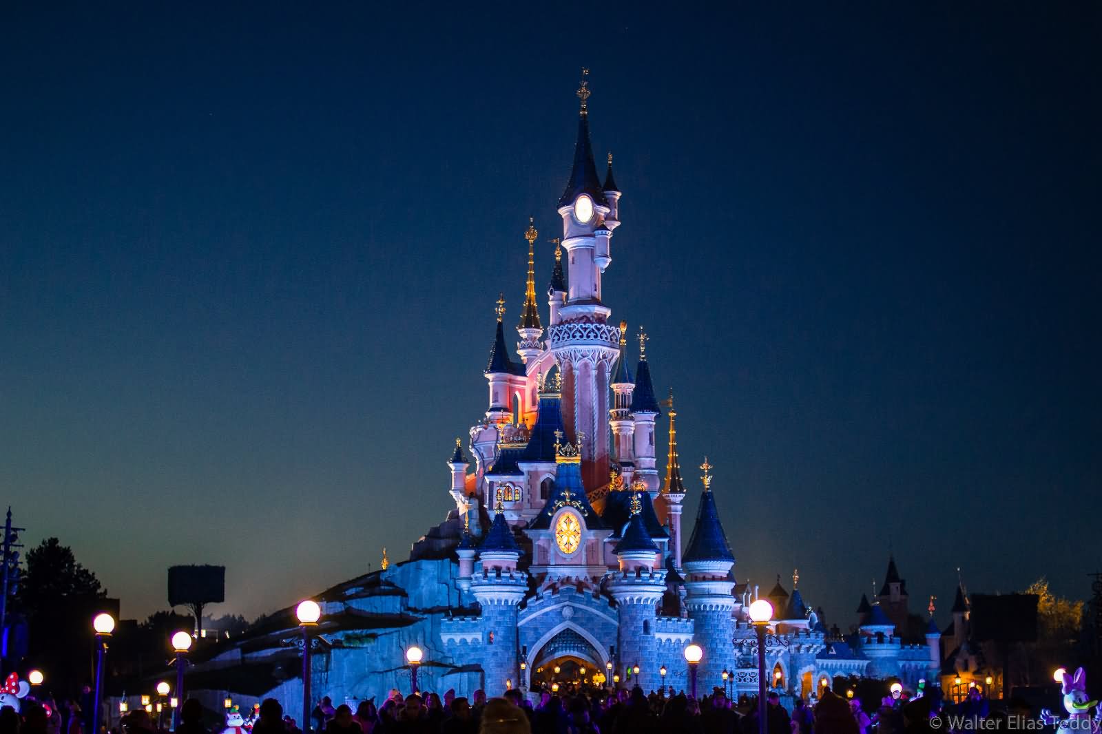 Disneyland Paris Castle At Night