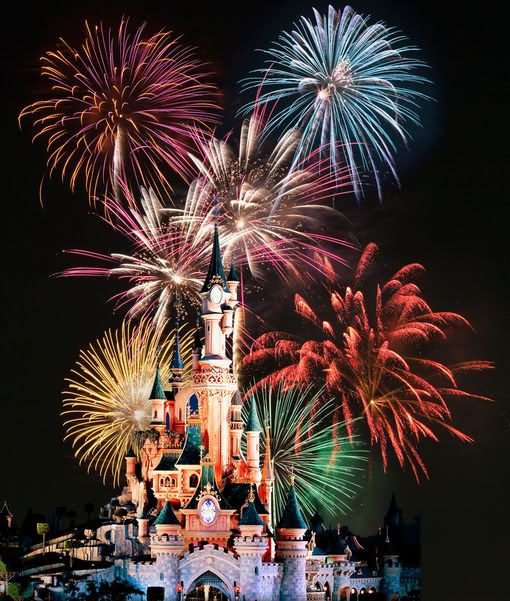 Fireworks Over The Disneyland Paris