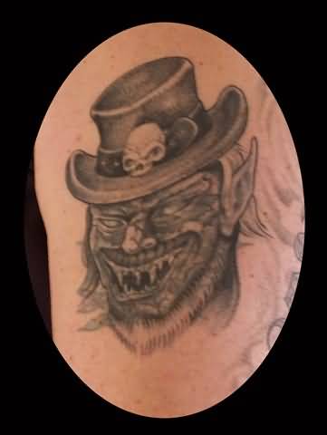 Grey Leprechaun Tattoo Design