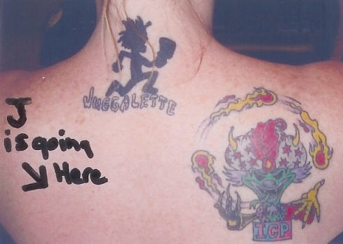 Jugalette Tattoo On Back Neck