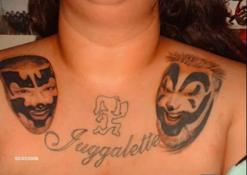 Jugalette Tattoo On Front Shoulders