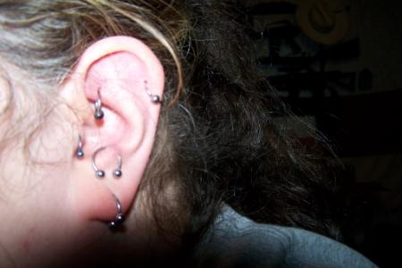 Left Ear Multiple Piercings For Girls