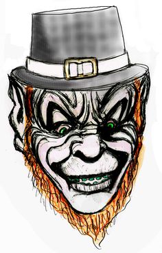 Leprechaun Head Tattoo Design