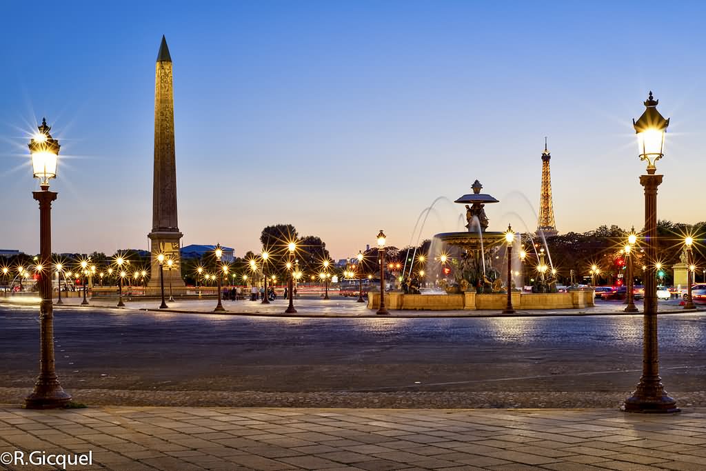 Night View Of Place de la Concorde, Paris Picture