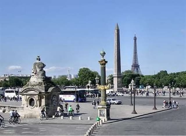 Place de la Concorde And Eiffel Tower View Picture